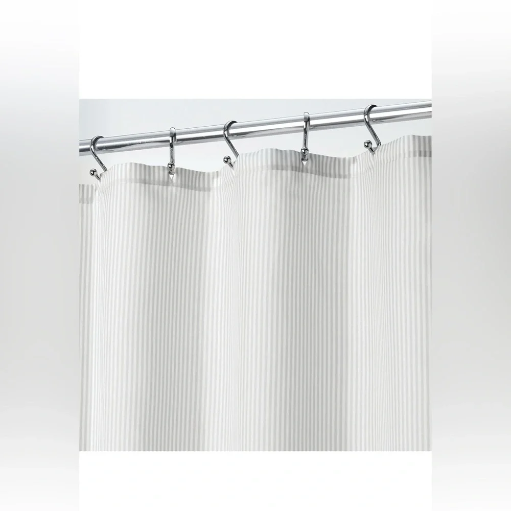 mDesign White Shower Curtain 72”x72” Excellent Condition (No Hooks)